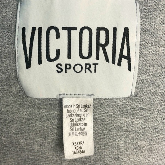 VICTORIA SECRET | Victoria Sport Women’s Light Gray Hooded Sweatshirt Size XS - Picture 3 of 6